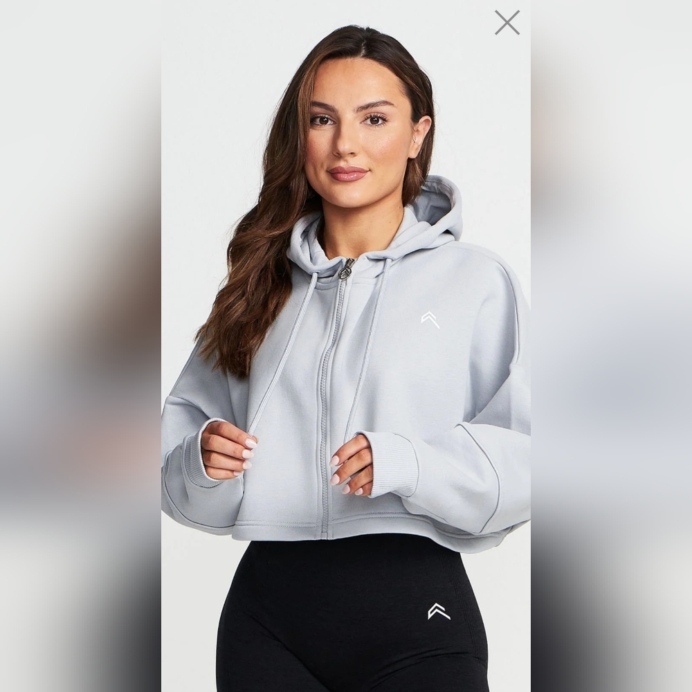 Oner Active Cropped oversized zip up jacket